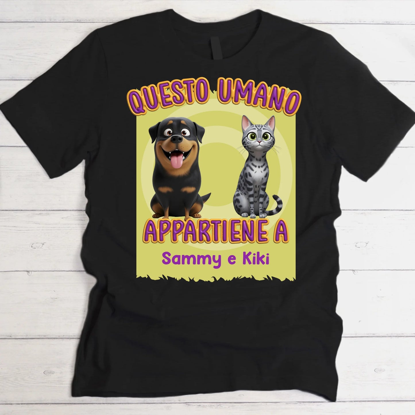 Questo umano è mio - Maglietta personalizzata