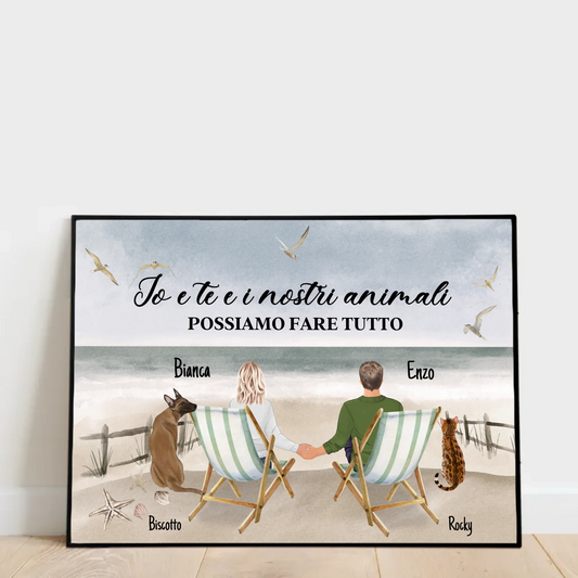 Io e te e i nostri animali - Poster personalizzato