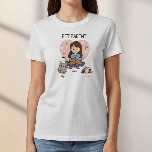 Pet Parent - Maglietta Personalizzata (stile fumetti)