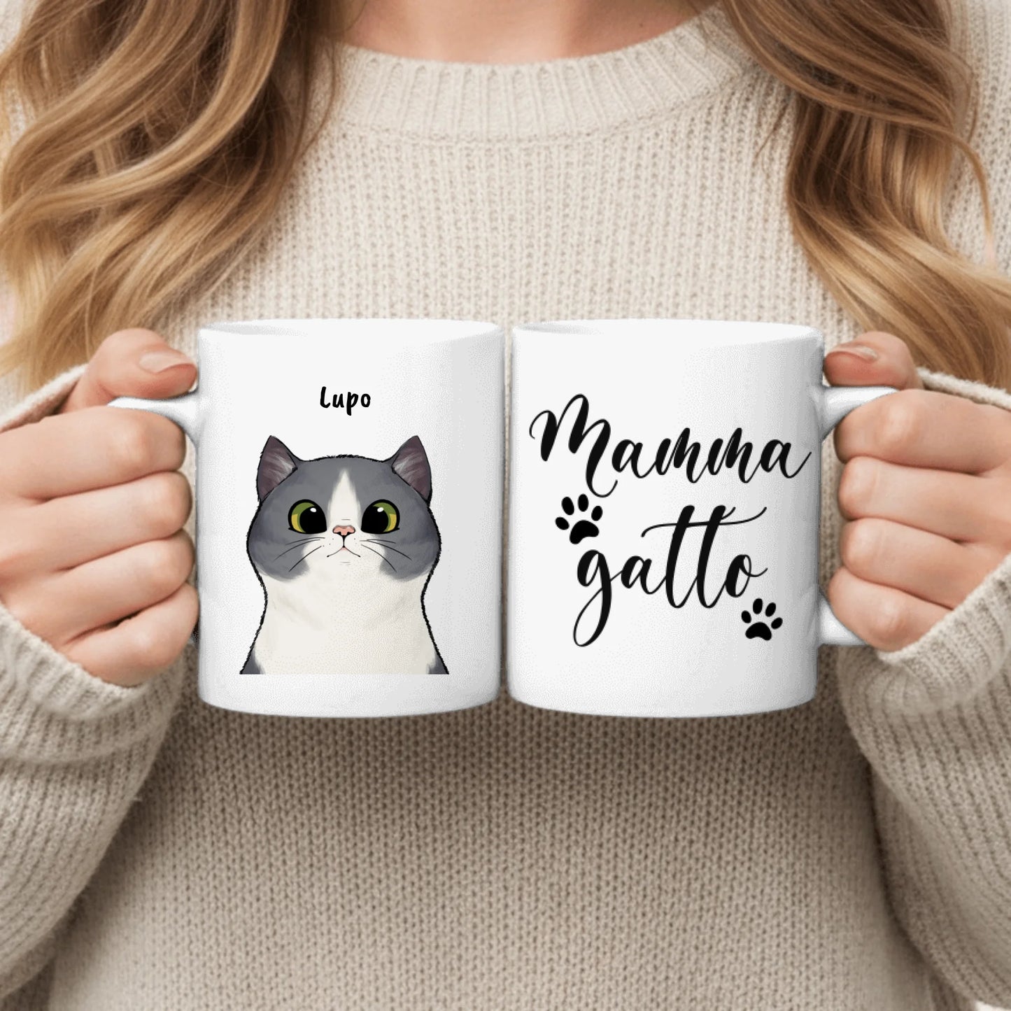 Gatti curiosi - Tazza personalizzata