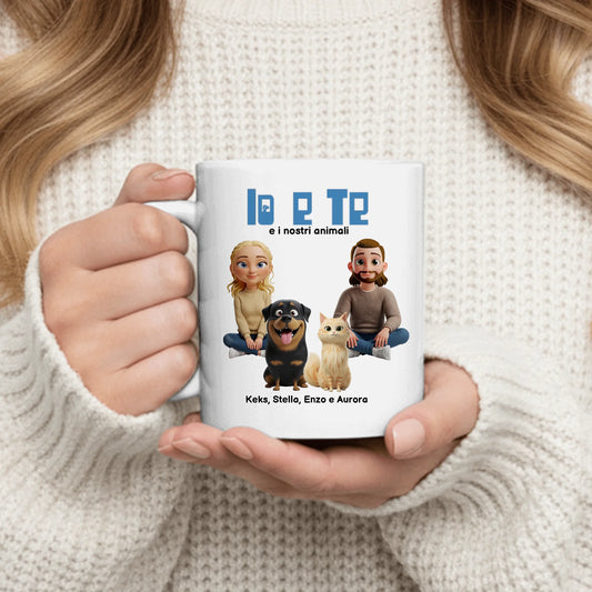 Io e te e i nostri animali - Tazza personalizzata