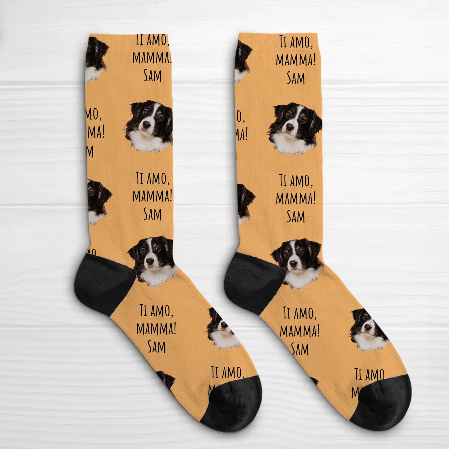 Foto con testo - Calzini personalizzati