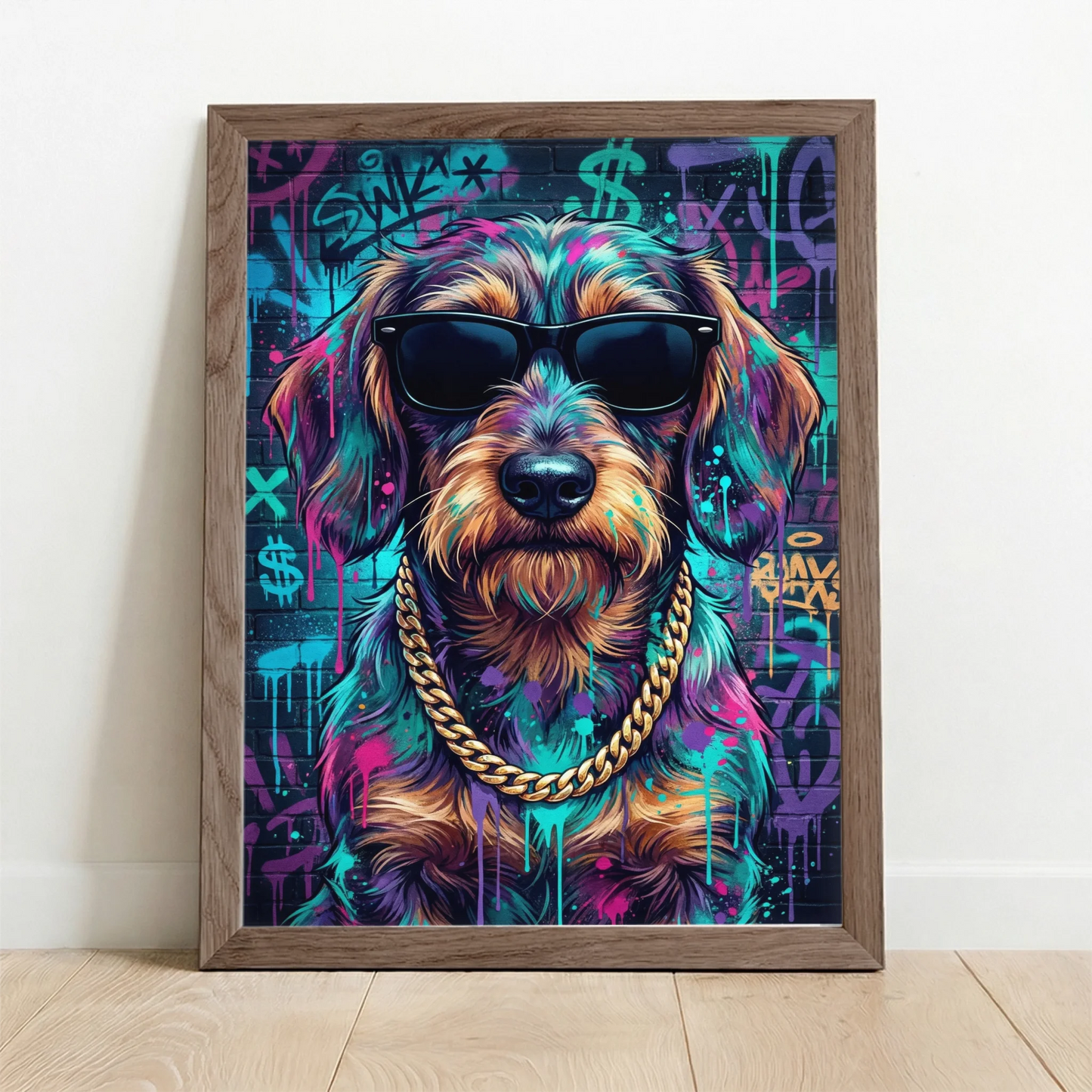 Framed Poster UK oak